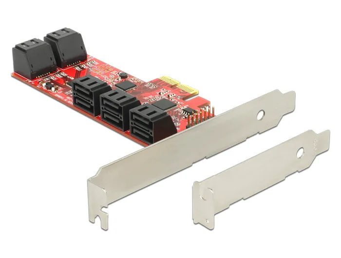 DeLOCK Ohjainkortti, PCI-Express x2, 10xSATA 7-Pin naaras, sis&auml;inen