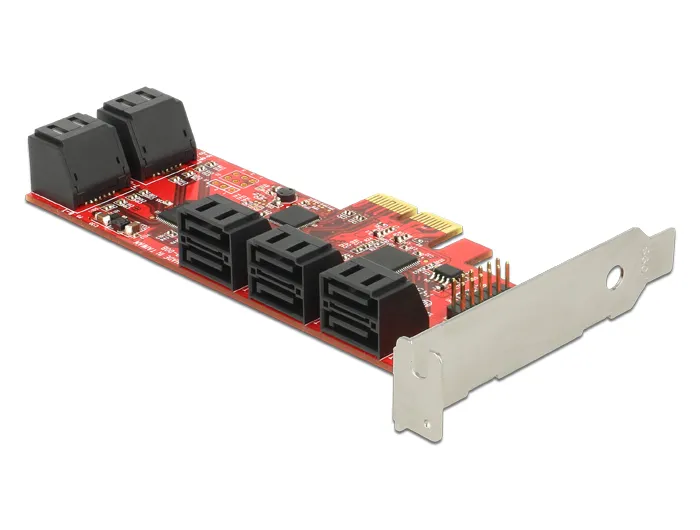 DeLOCK Ohjainkortti, PCI-Express x2, 10xSATA 7-Pin naaras, sis&auml;inen