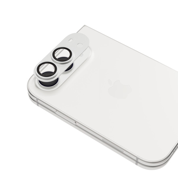 Epico Aluminium AntiReflective Lens & Island iPhone Duo -kameran linssinsuoja, hopea