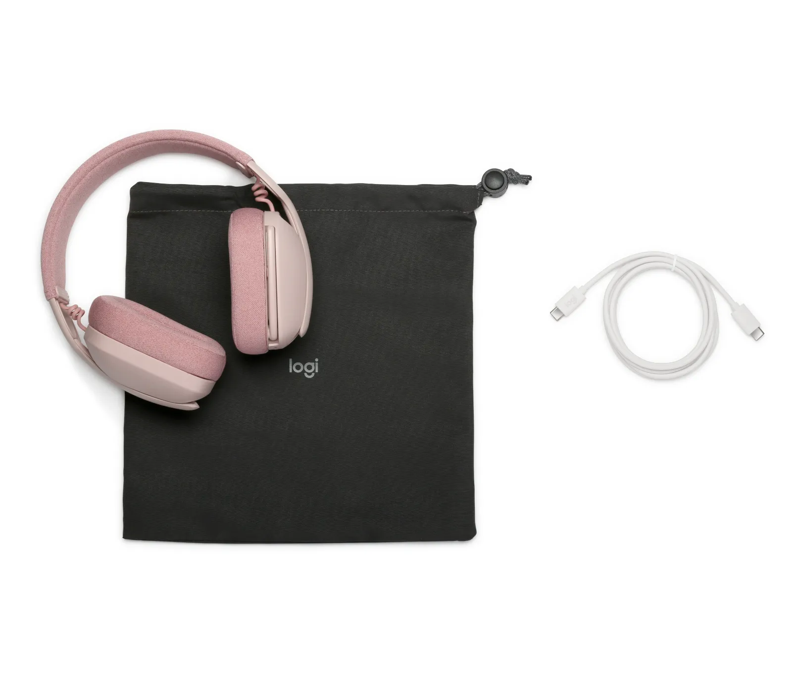 Logitech Zone Vibe 100 - wireless headphones, rose