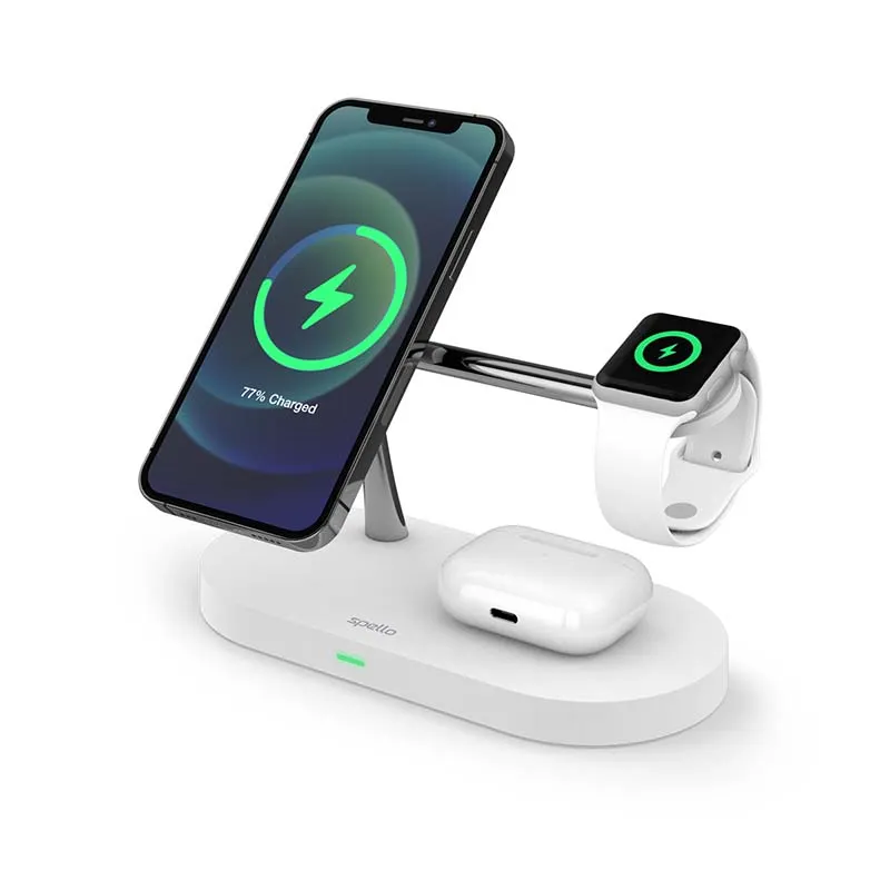 Spello 3in1 Magnetic Wireless Charging Stand (Magsafe Compatible) - white