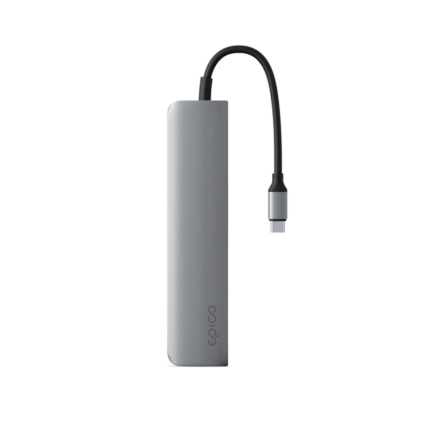 Epico 6in1 Aluminium Hub  8K with USB-C connector - space gray