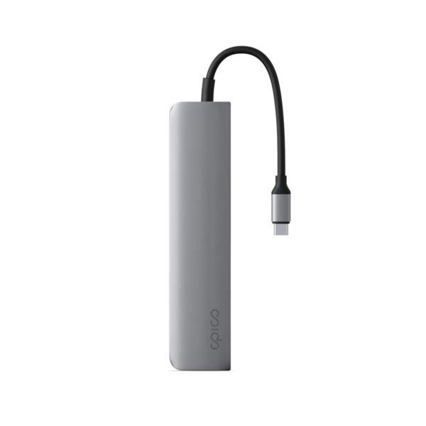 Epico 6in1 Aluminium Hub  8K with USB-C connector - space gray