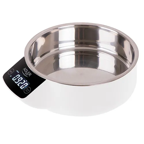 Adler AD 3166 Electronic Kitchen Scale with Bowl, 5 kg, 1 g, White