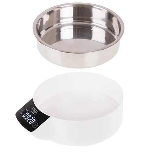 Adler AD 3166 Electronic Kitchen Scale with Bowl, 5 kg, 1 g, White