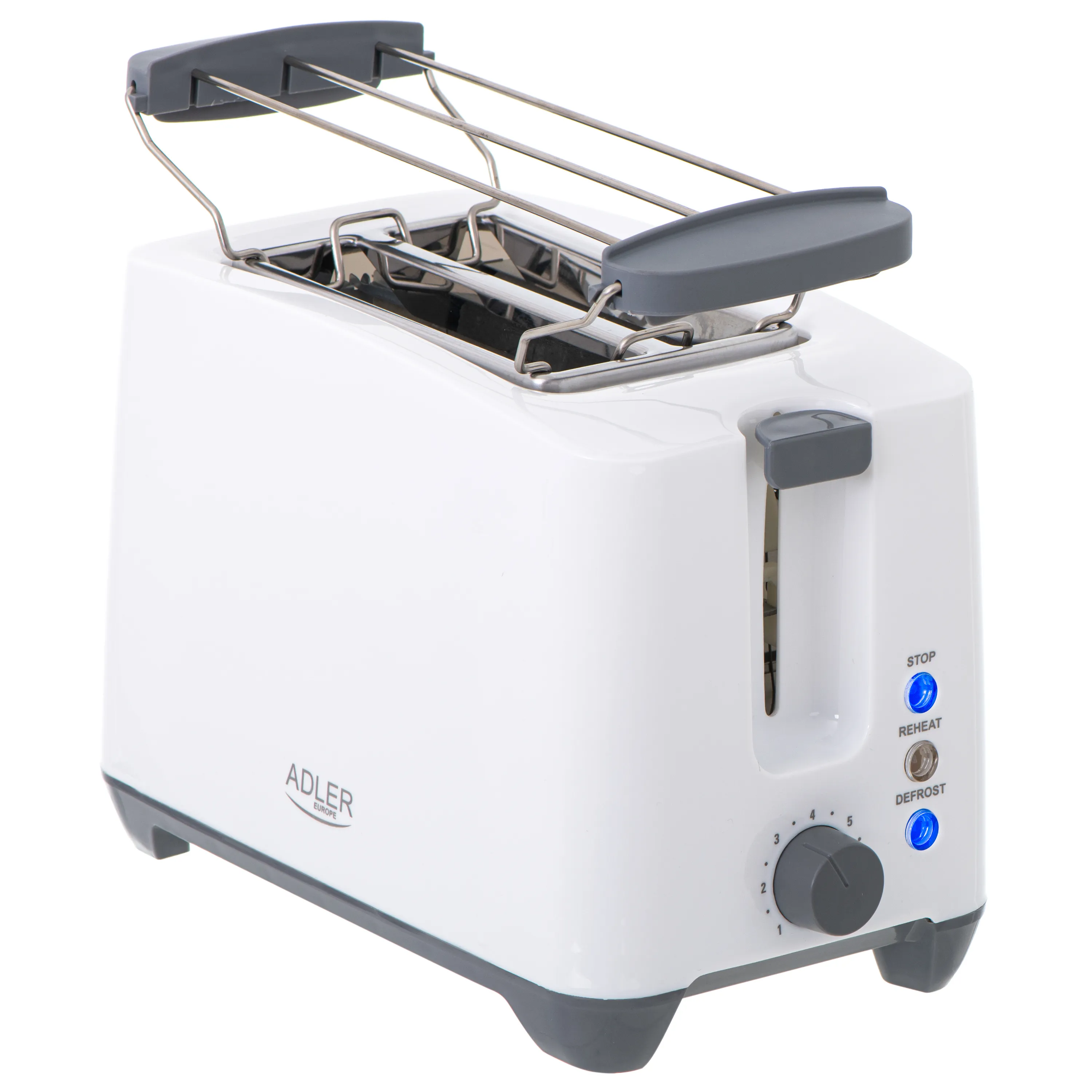 Adler AD 3216 2-Slice Toaster, 750 W, White