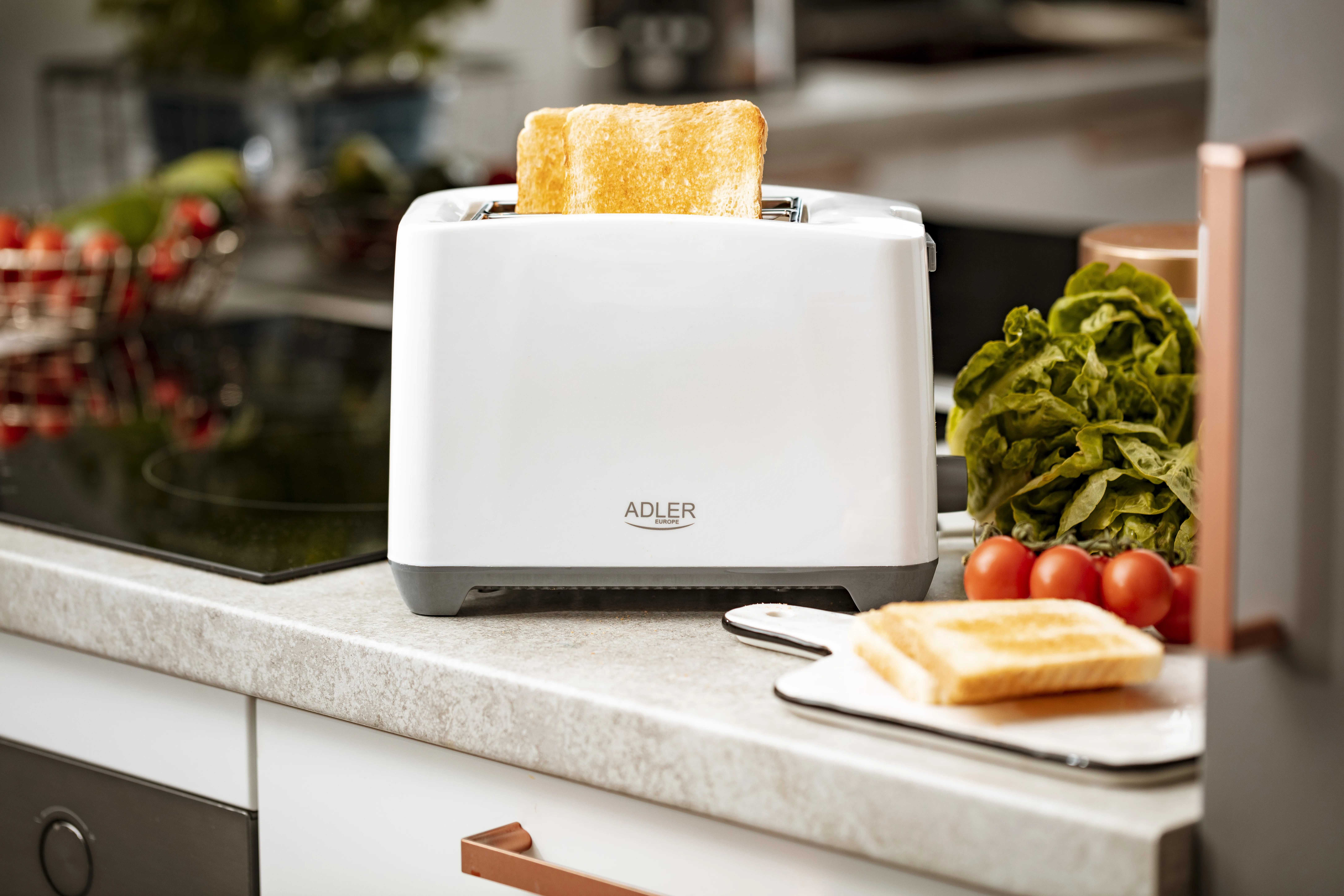 Adler AD 3216 2-Slice Toaster, 750 W, White
