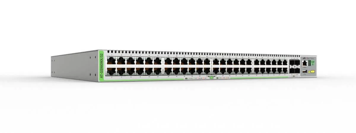 ALLIED L3 Stackable Switch 48x 10/100/1000-T 4x SFP+ Ports single fixed power supply EU Power Cord