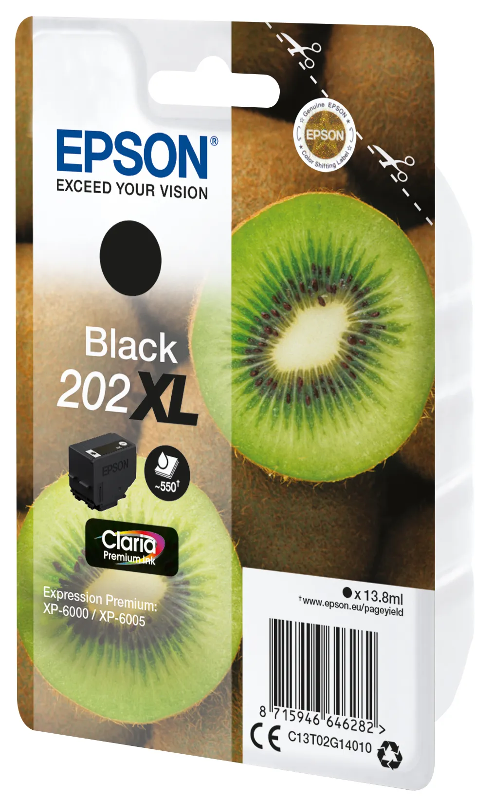 Epson 202XL Ink cartridge, 13.8 ml, Black