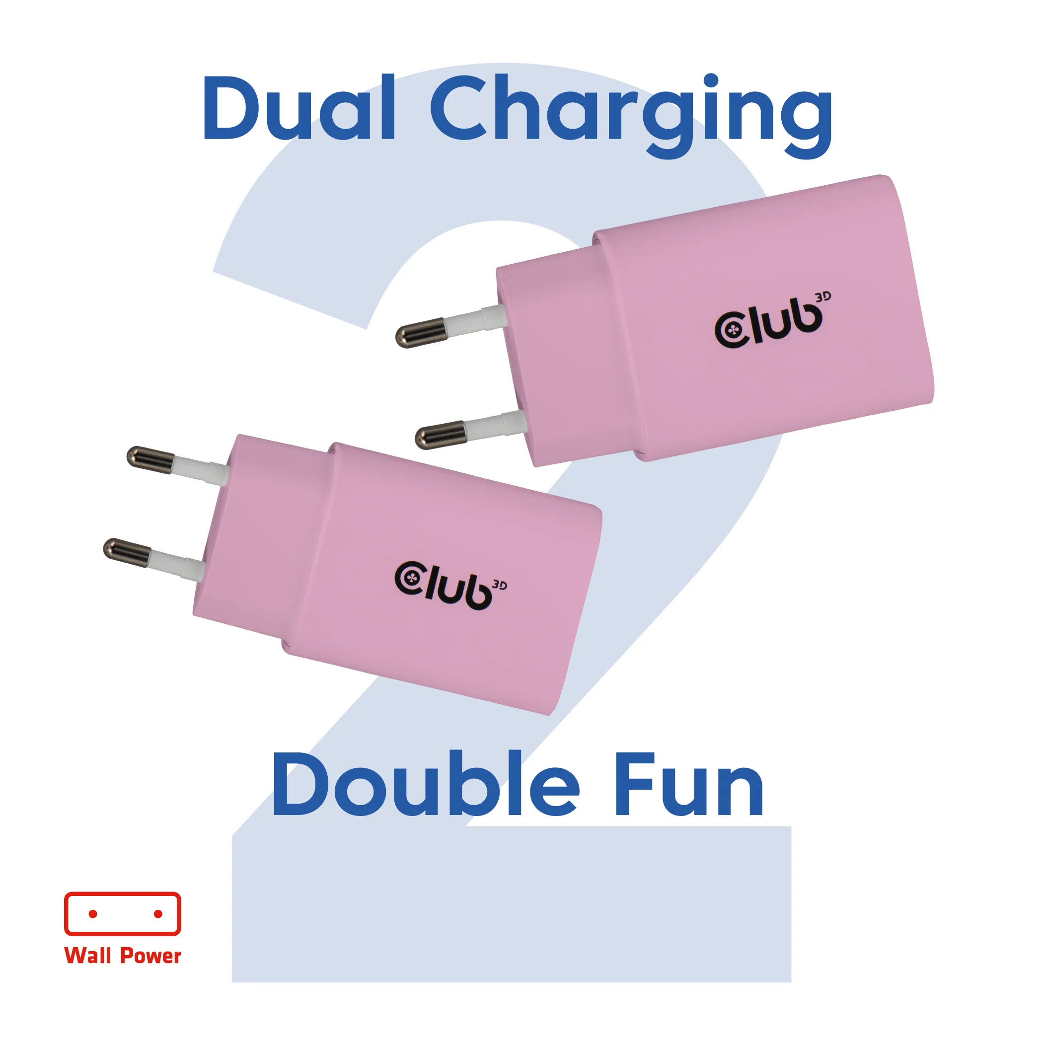 CLUB 3D CAC-3021 - 30W USB-C-str&ouml;madapter, rosa