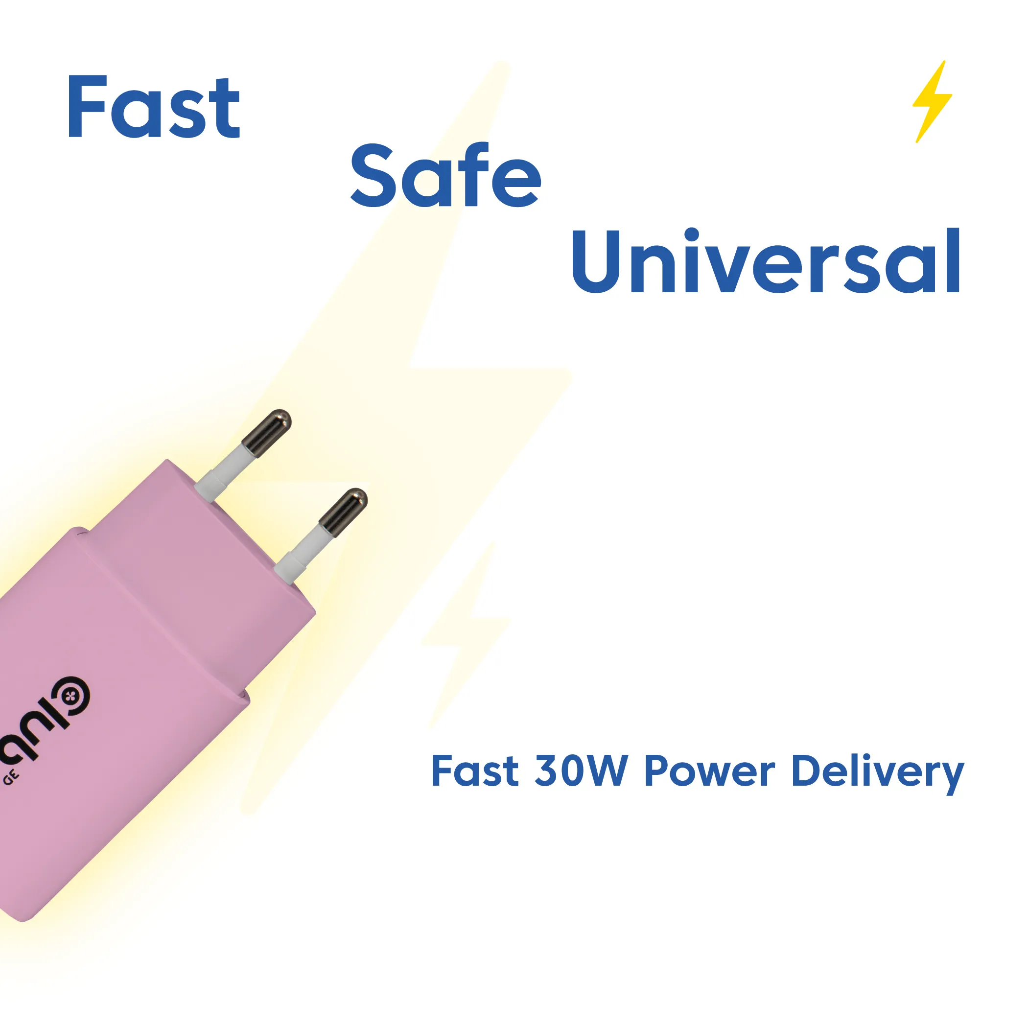 CLUB 3D CAC-3021 - 30W USB-C-str&ouml;madapter, rosa