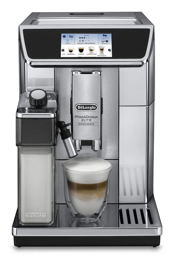 Delonghi PrimaDonna Elite Experience ECAM 650.85 MS - espressomaskin, Svart, Metallisk
