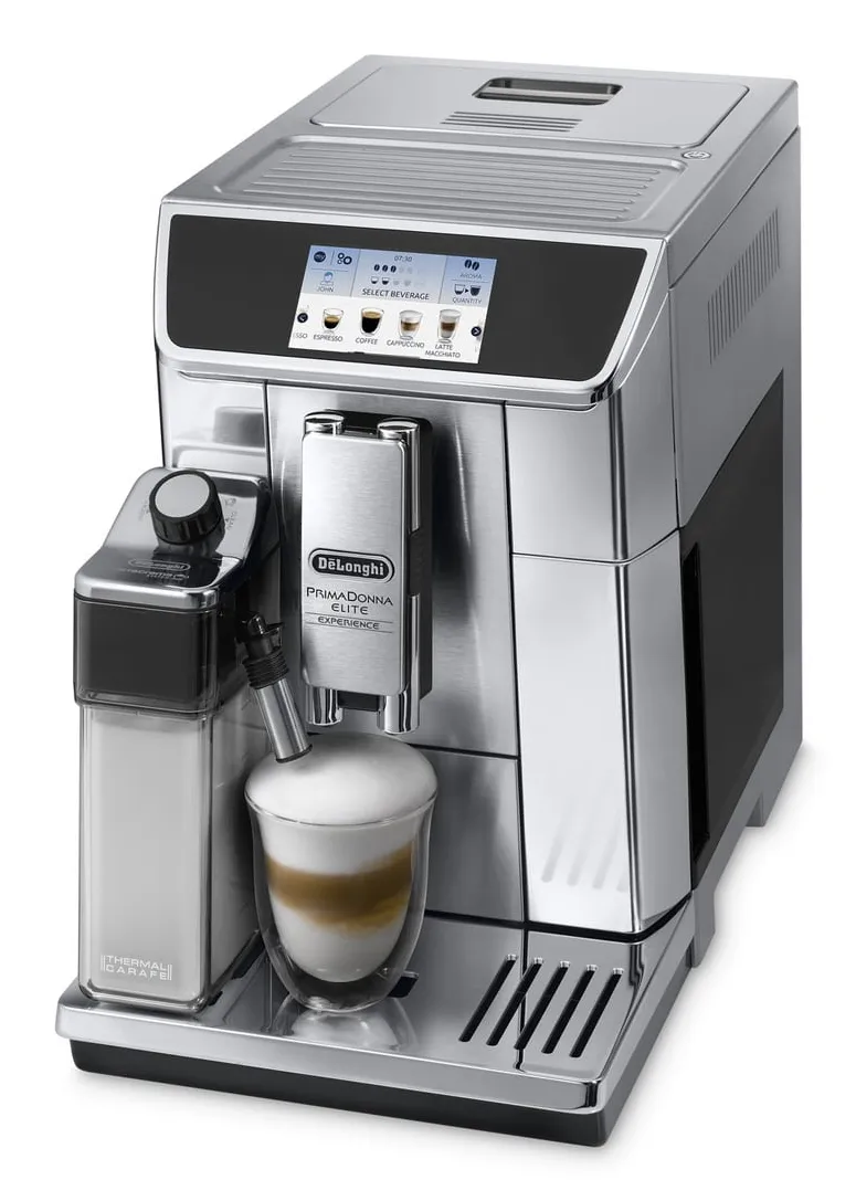 Delonghi PrimaDonna Elite Experience ECAM 650.85 MS - espressomaskin, Svart, Metallisk