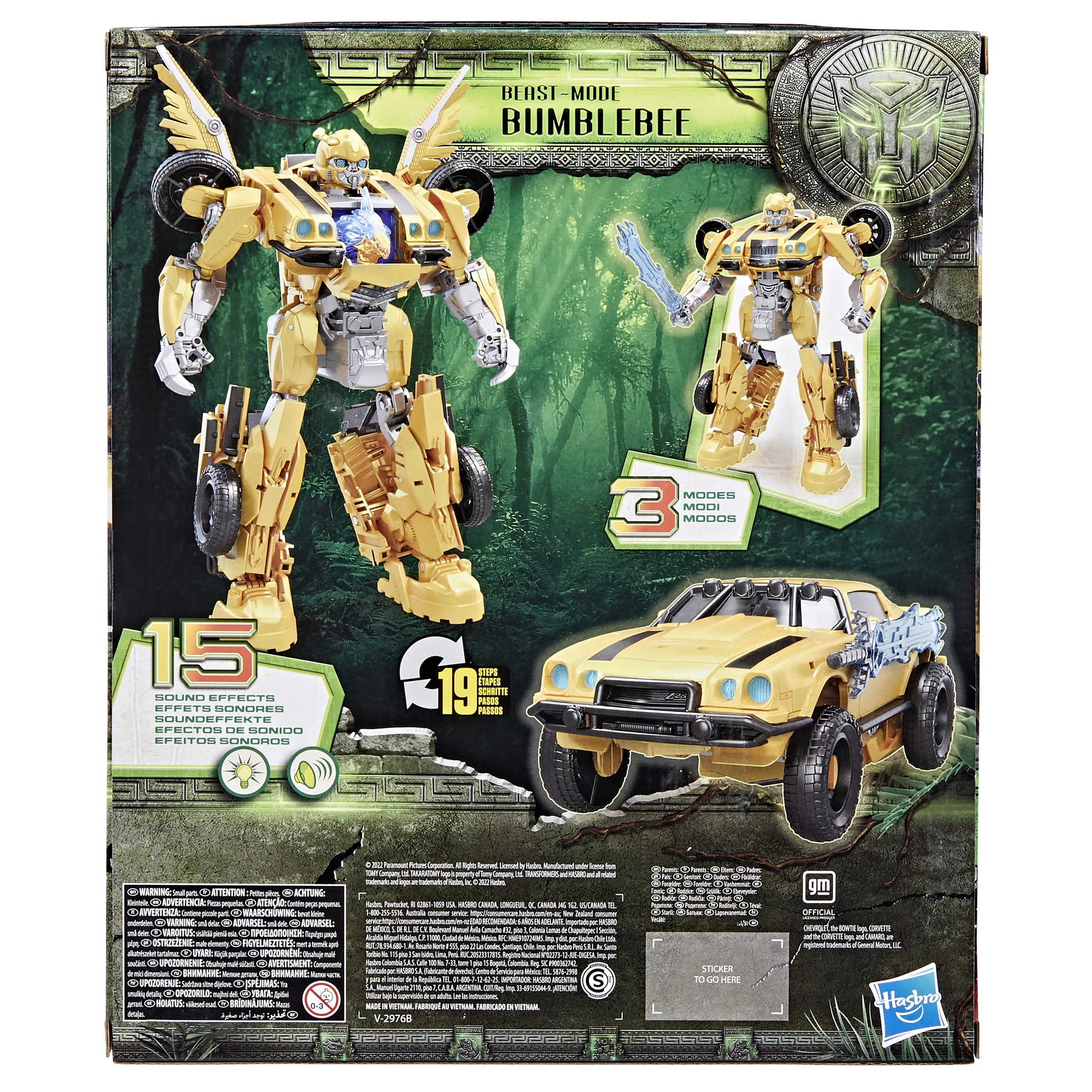 Hasbro Transformers: Rise of the Beasts - Beast Mode Bumblebee, toy figure