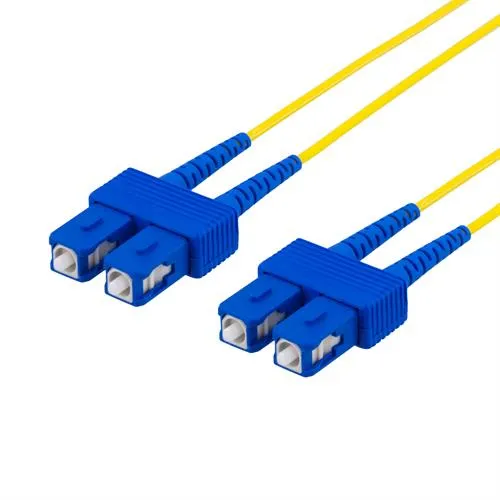 DELTACO fiberkablage SC - SC, duplex, singlemode OS2, 0,5m