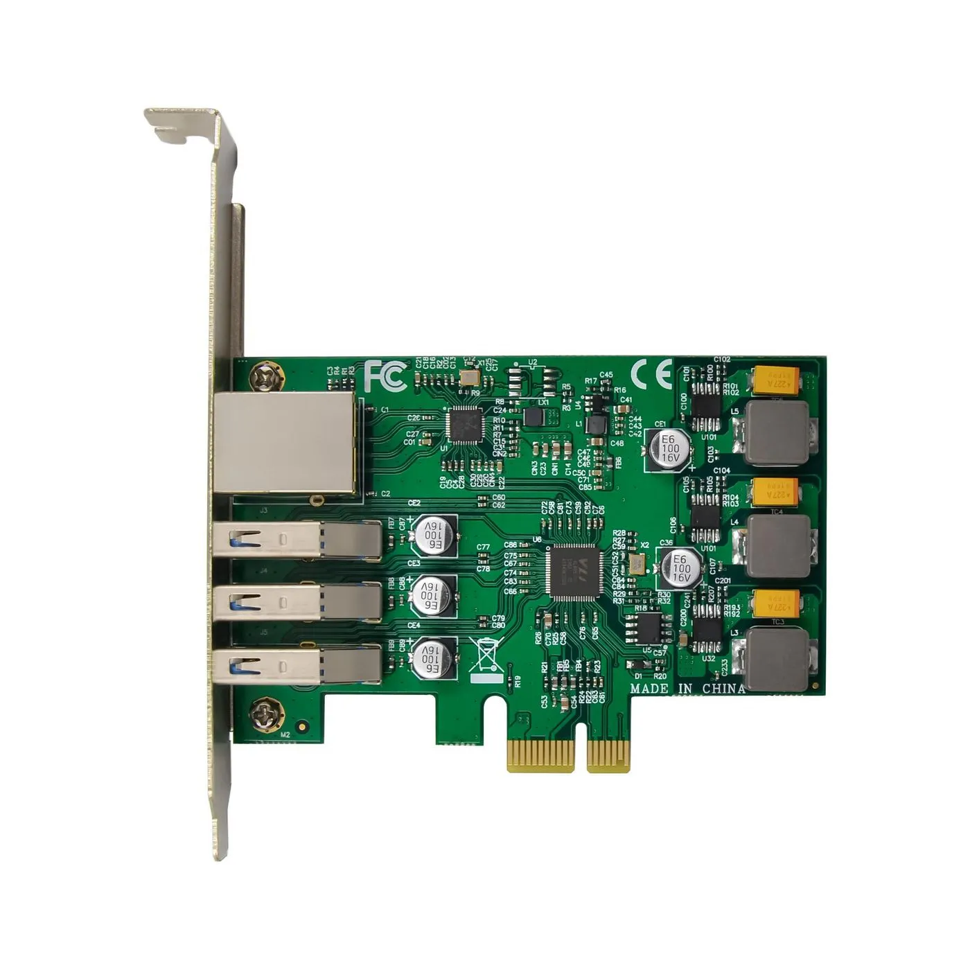 MICROCONNECT MC-PCIEX1-VL805 - Verkko- ja USB-laajennuskortti