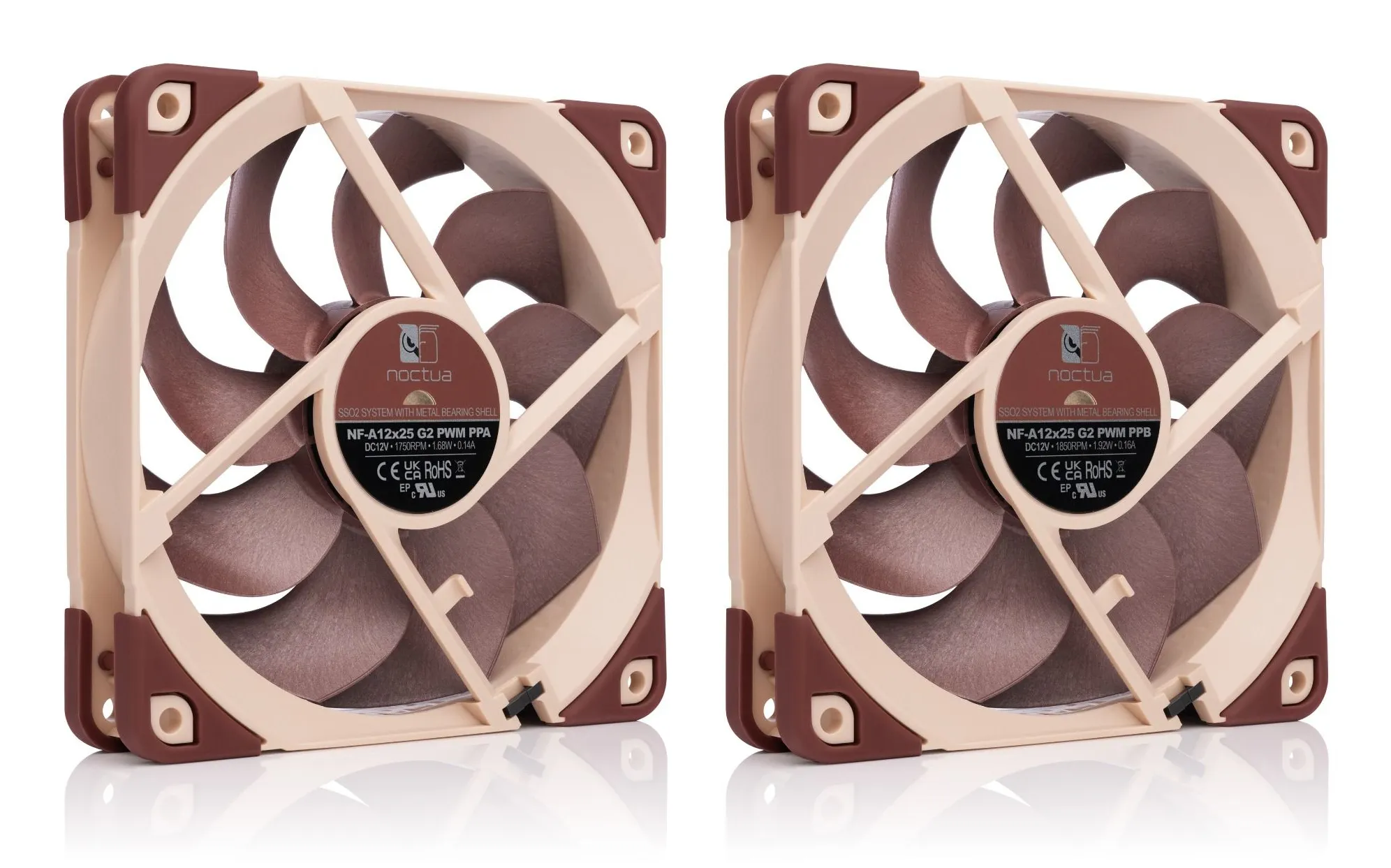 Noctua NF-A12x25 G2 PWM Sx2-PP Premium 120x25mm - chassi fläkt