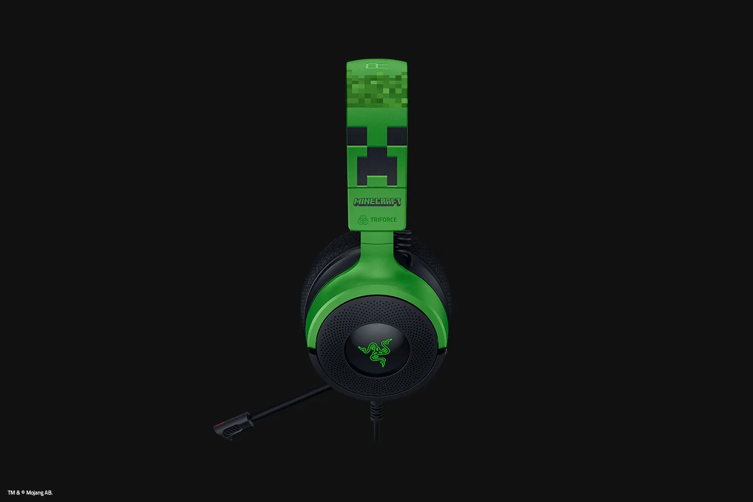 Razer Kraken V4 X Minecraft Edition Gaming Headset, Black / Green