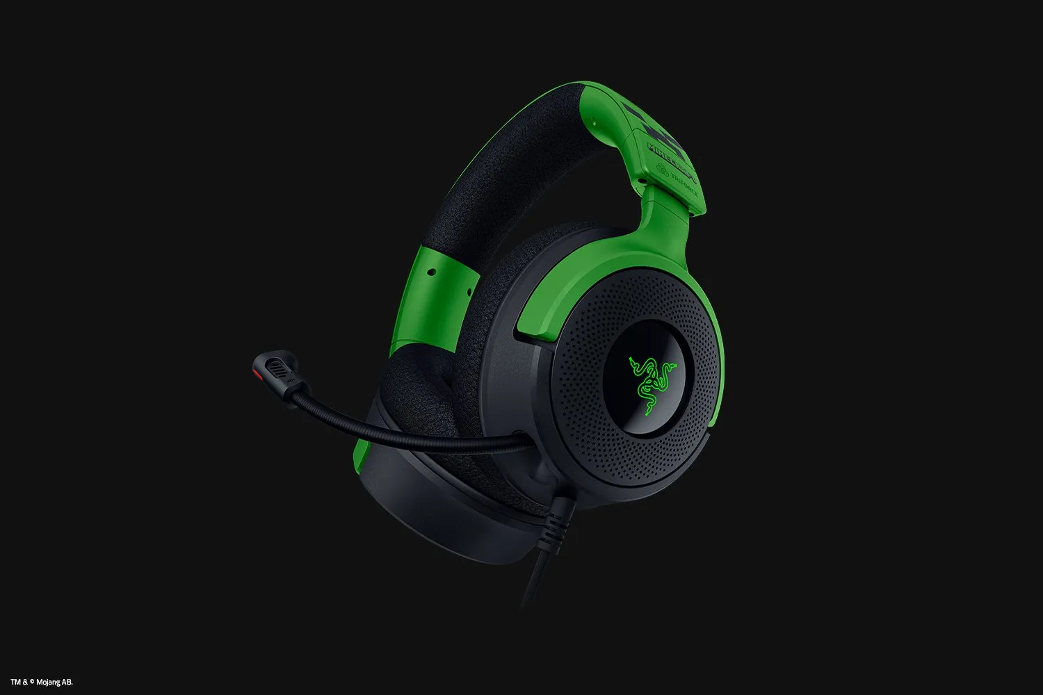 Razer Kraken V4 X Minecraft Edition Gaming Headset, Black / Green