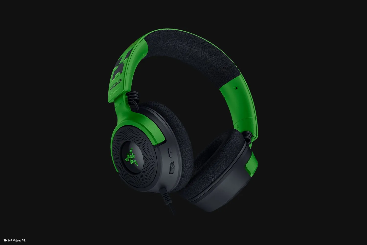 Razer Kraken V4 X Minecraft Edition Gaming Headset, Black / Green