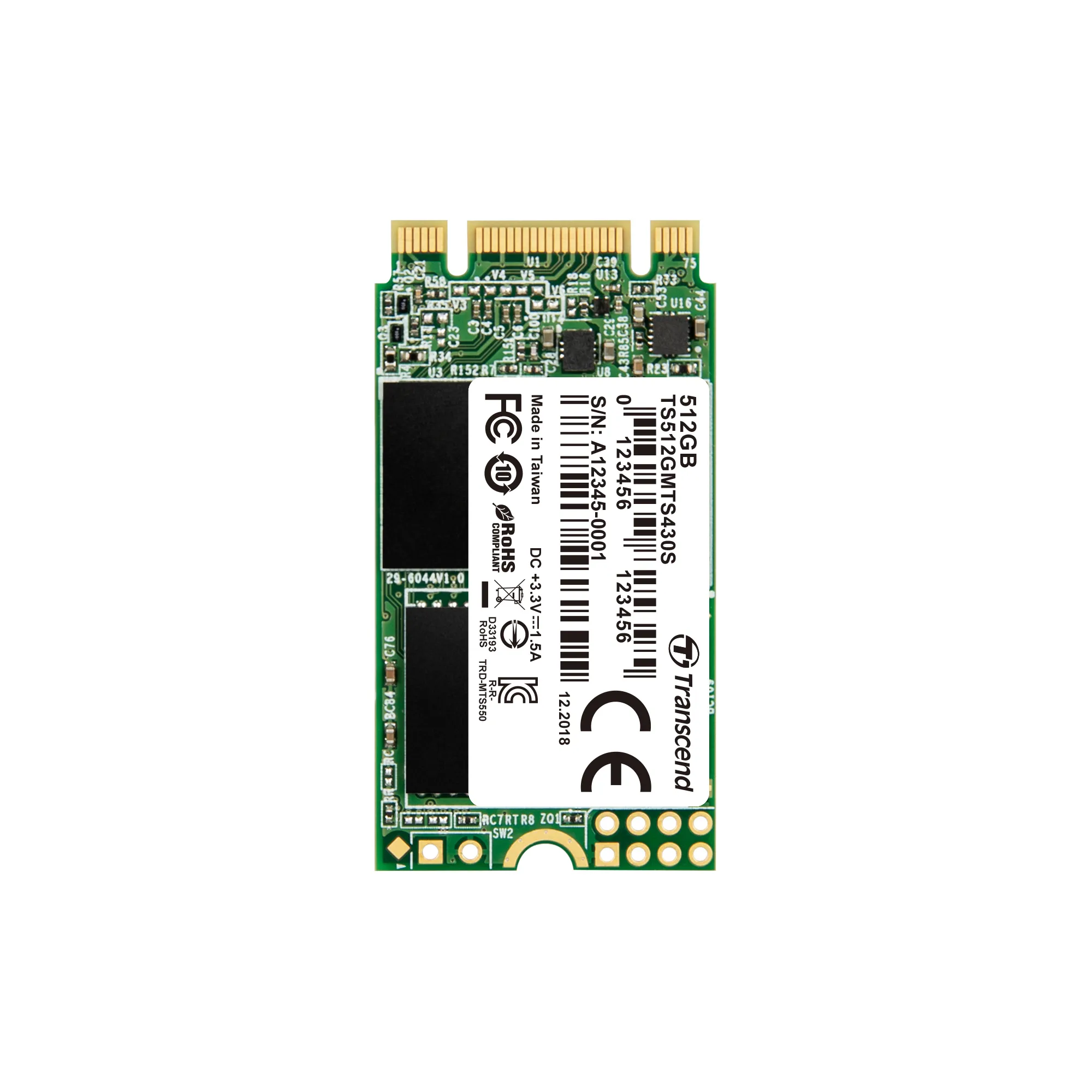 TRANSCEND M.2 2242 SATA III 430S 512GB TRANSCEND M.2 2242 SATA III 430S 512GB