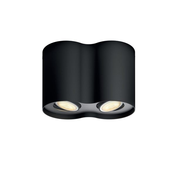 PHILIPS PILLAR HUE PLATE/SPIRAL SVART 2X5.5W 230