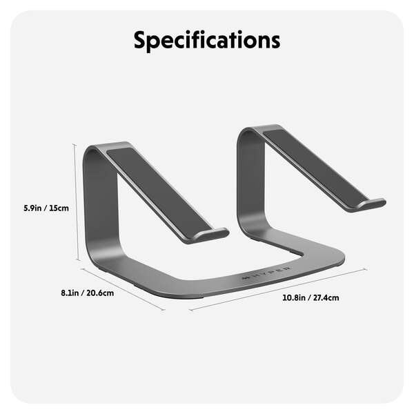 Hyper HyperSpace Laptop Stand - Grey