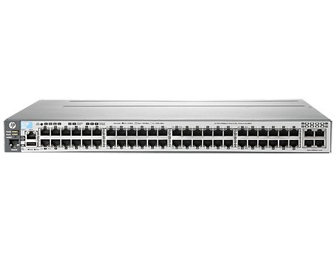 HPE Switch 3800-48G-4XG Layer3 Switch - 48x 10/100/1000T portia + 4x 10GBase-T RJ45 -porttia. 1x pinoamismoduli paikka.  Sis&auml;lt&auml;&auml; 1 x J9581A 400W virtal&auml;hde ja
