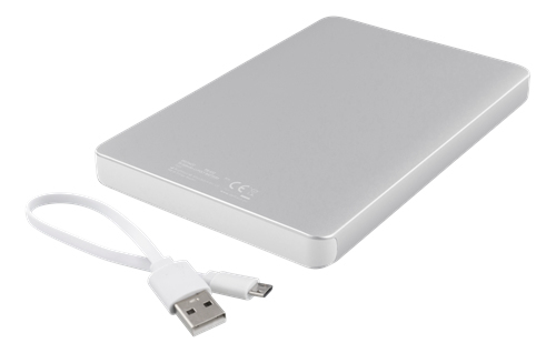 Deltaco 20 000 mAh - Power Bank, silver