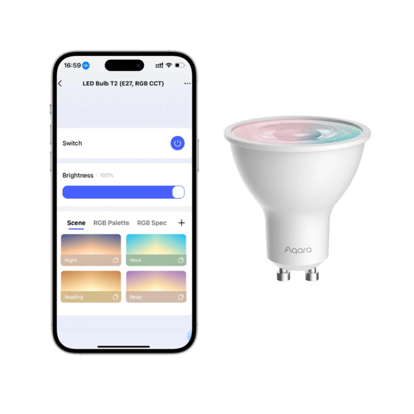 Aqara LED T2 GU10 RGB CCT - smart ljuskälla