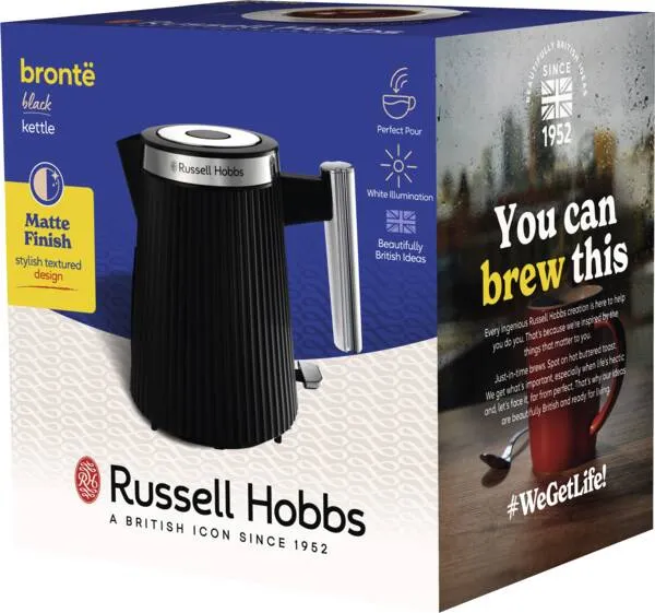 Russell Hobbs Bront&euml; vattenkokare, 1,7 l, 2400 W, Matte Black