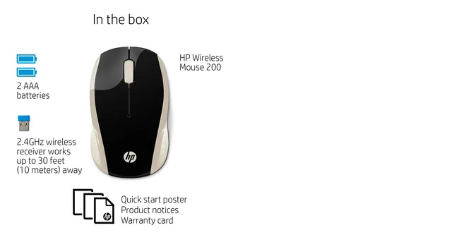 200 Silk Gold Wireless Mouse