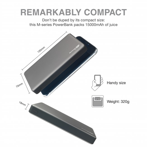 GP MP05 PPB 15000 GREY 15000mAh- USB-C
