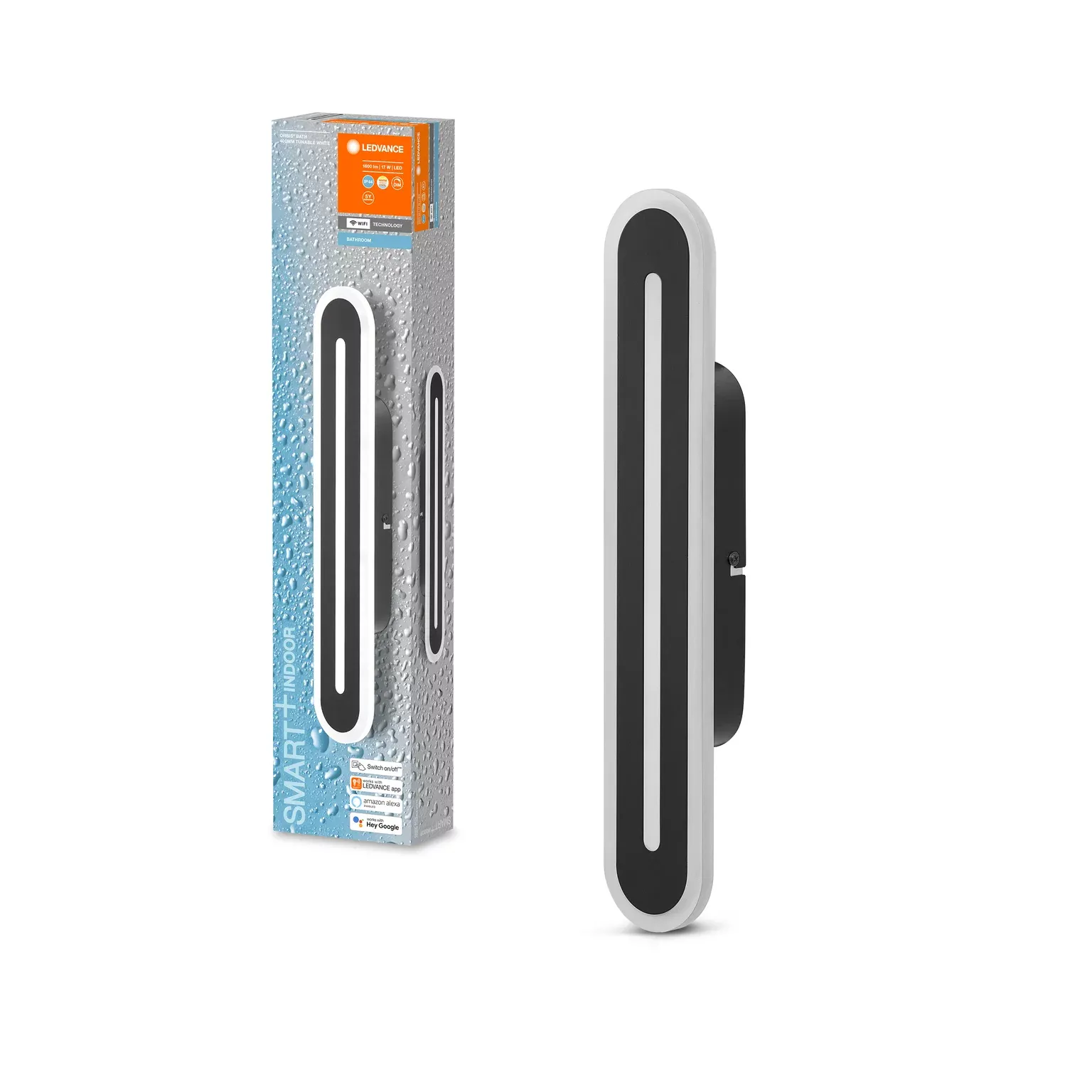 Ledvance SMART+ Wall Orbis Bath 17W TW Black IP44 WiFi - C