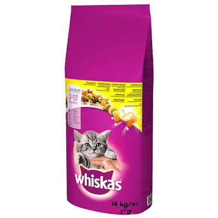 Whiskas Junior Chicken, Kissan kuivaruoka, Kitten, 14 kg