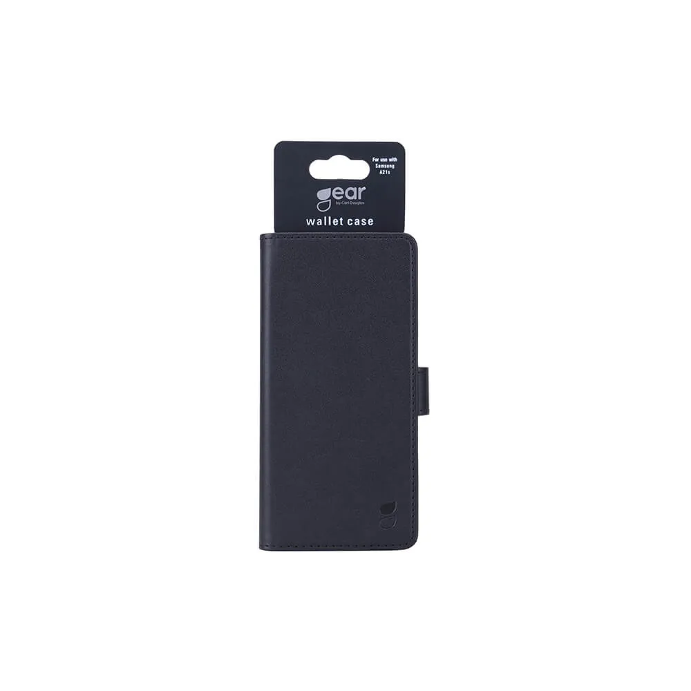 GEAR Wallet, Galaxy A21s -lompakkokotelo, Musta