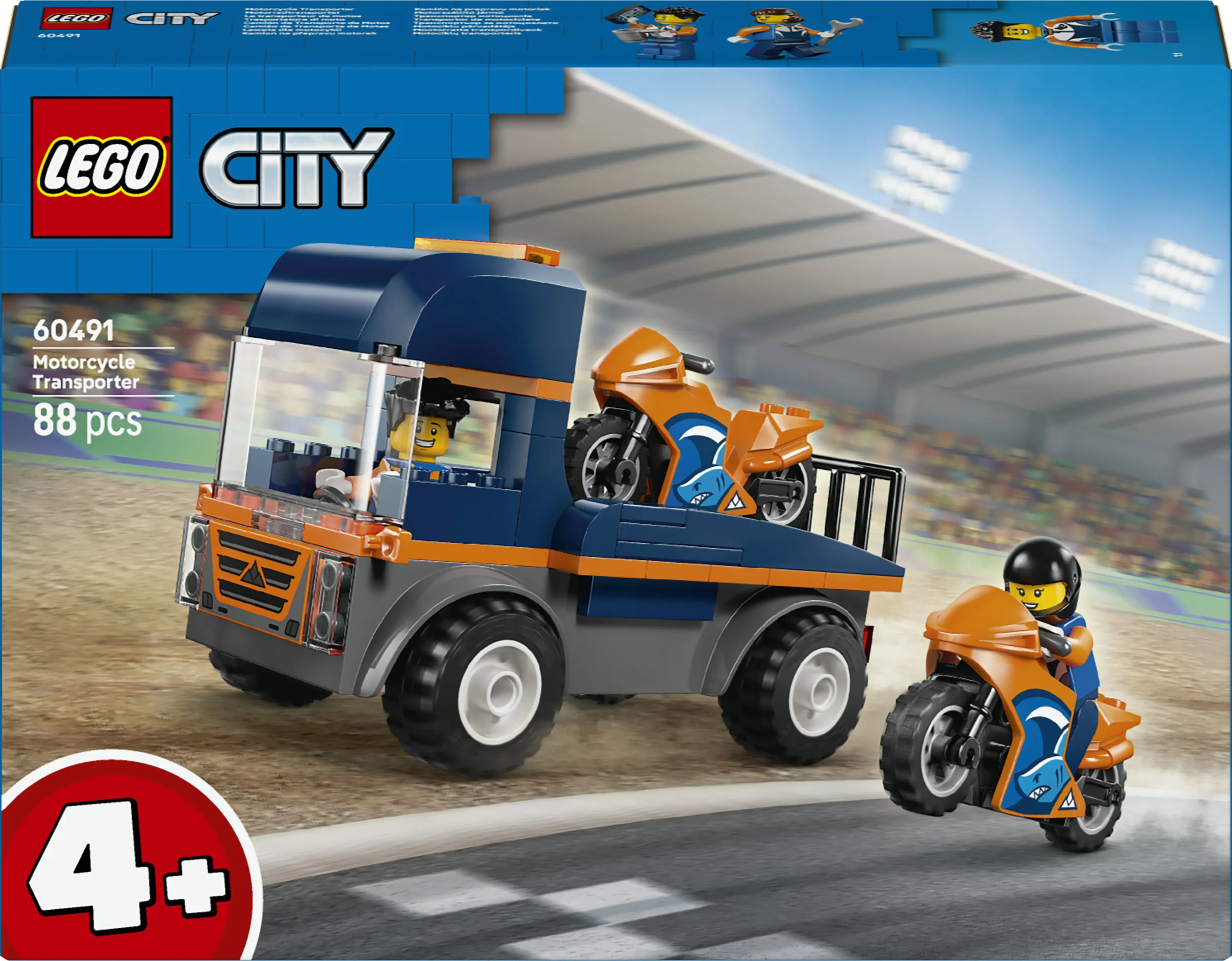 LEGO City Moottoripy&ouml;r&auml;n kuljetusauto 60491