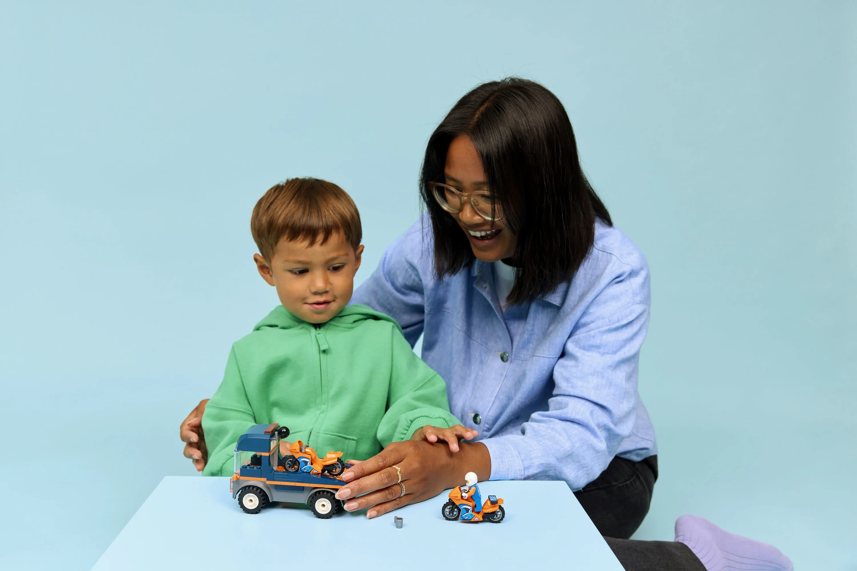 LEGO City Moottoripy&ouml;r&auml;n kuljetusauto 60491