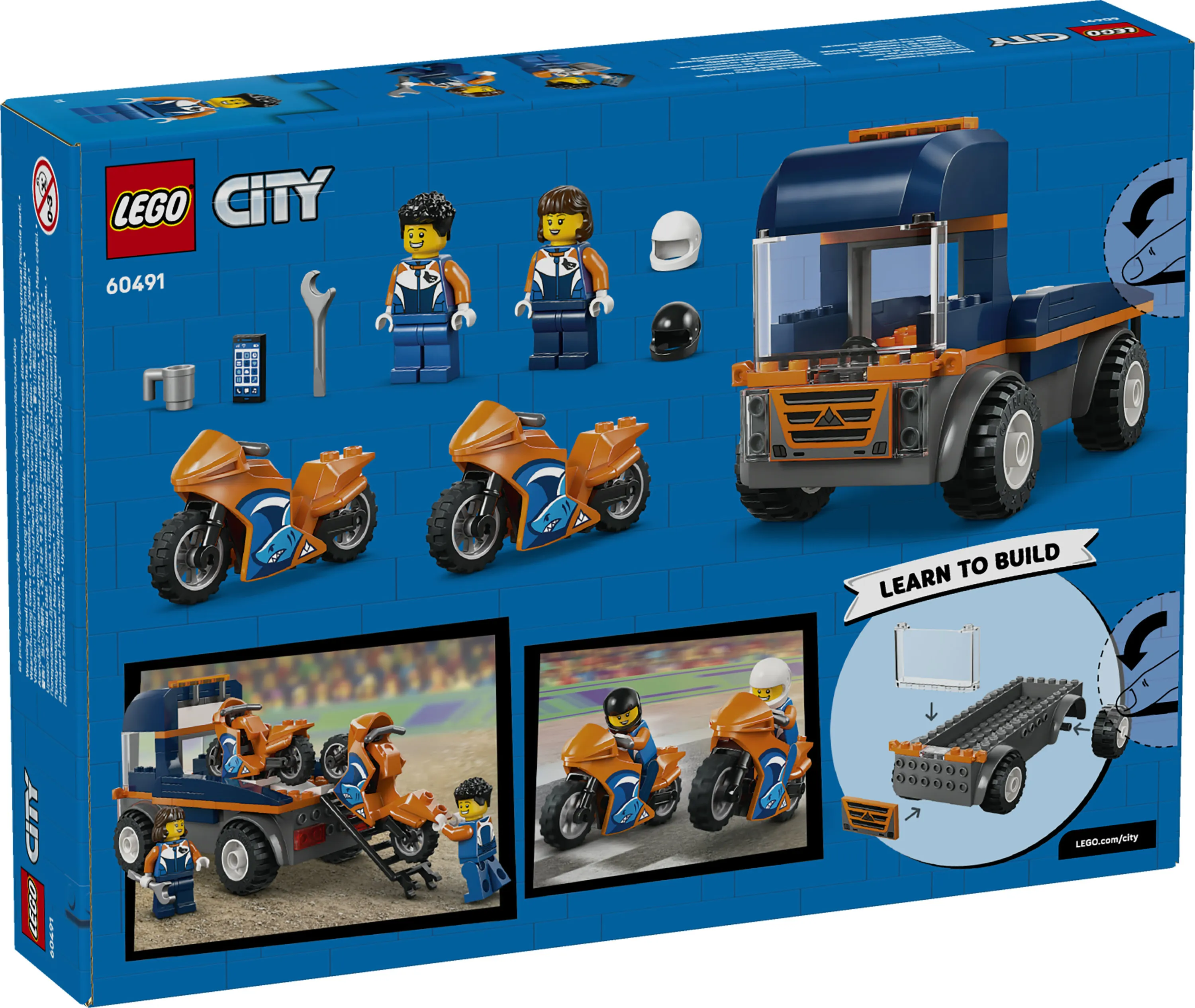 LEGO City Moottoripy&ouml;r&auml;n kuljetusauto 60491