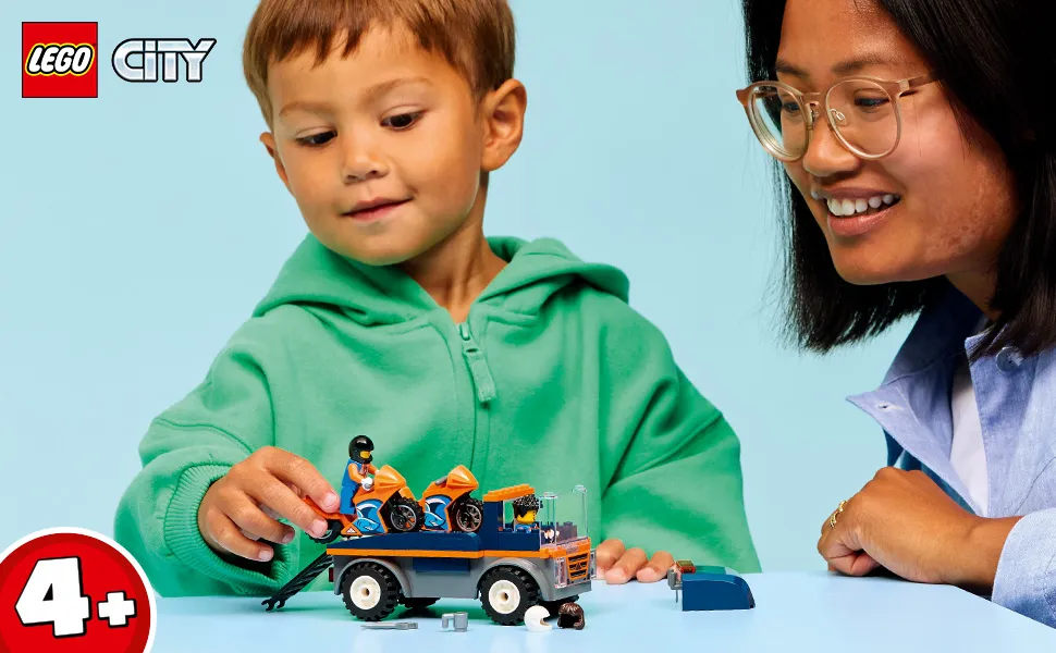 LEGO City Moottoripy&ouml;r&auml;n kuljetusauto 60491