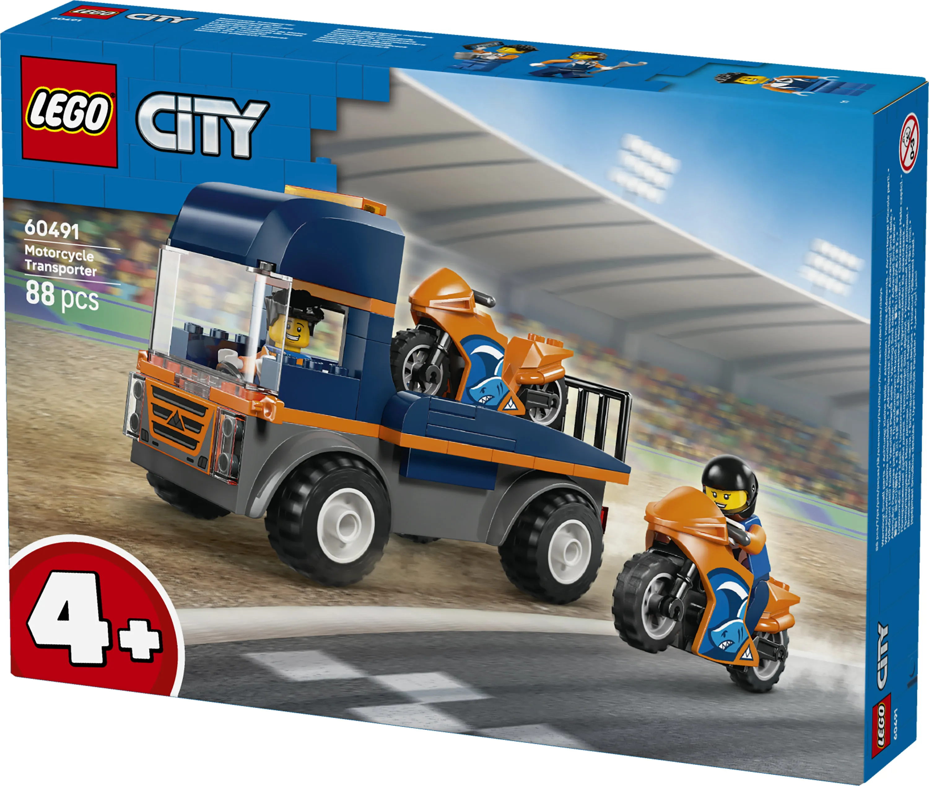 LEGO City Moottoripy&ouml;r&auml;n kuljetusauto 60491