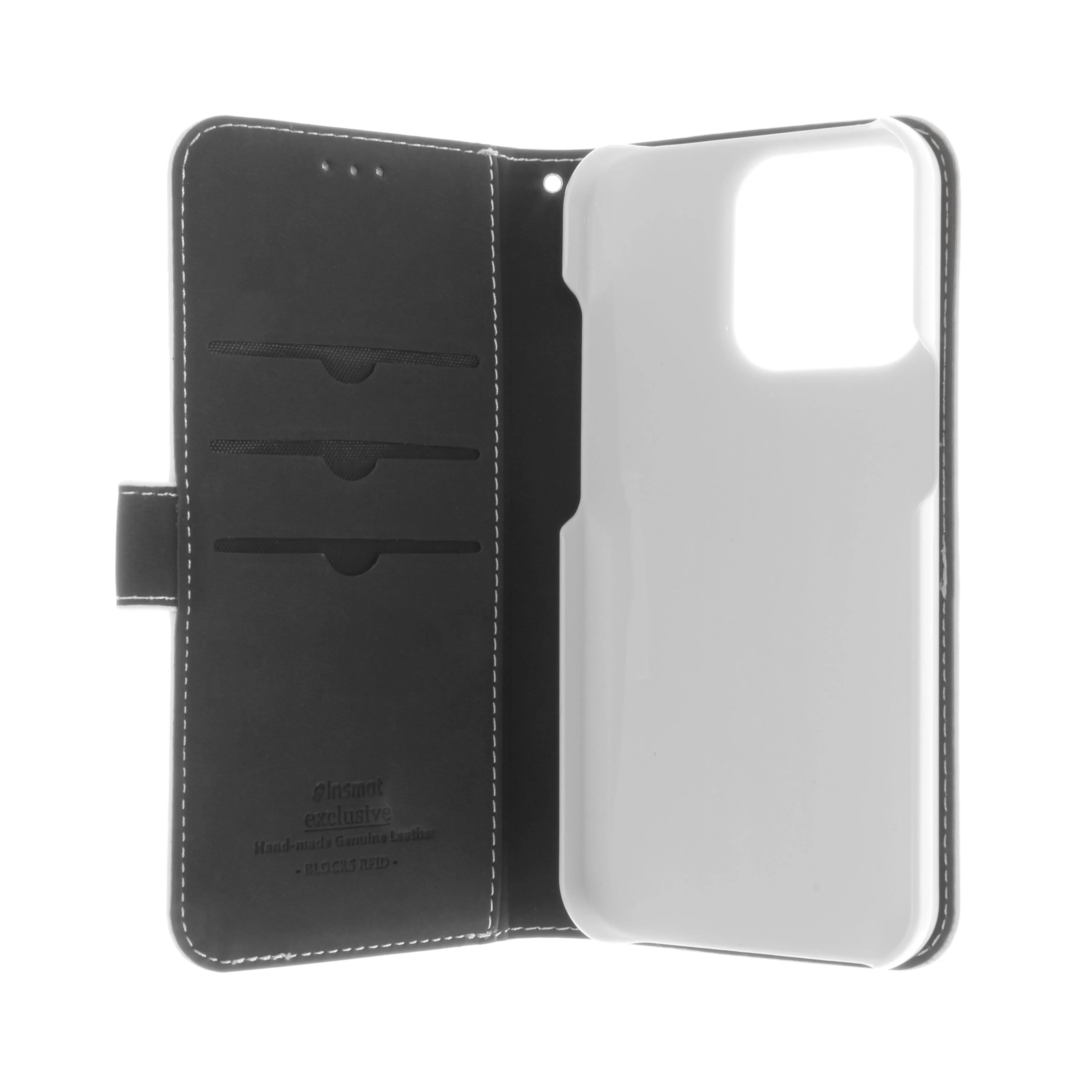 Insmat Flip Case, iPhone 13 Pro Max -lompakkokotelo, Valkoinen