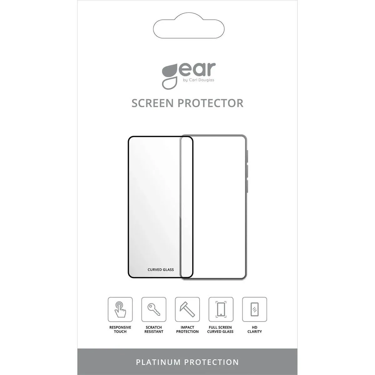 Gear iPhone Air 3D Platinum Kurvat Glas - sk&auml;rmskydd, Svart Ram