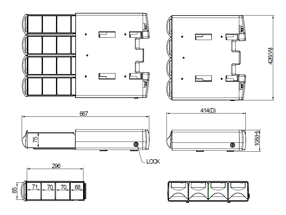 M Workstation Cart Drawer IIII
