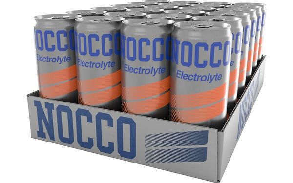 Nocco Electrolyte Blood Orange - carbonated drink, 355ml 24-pack