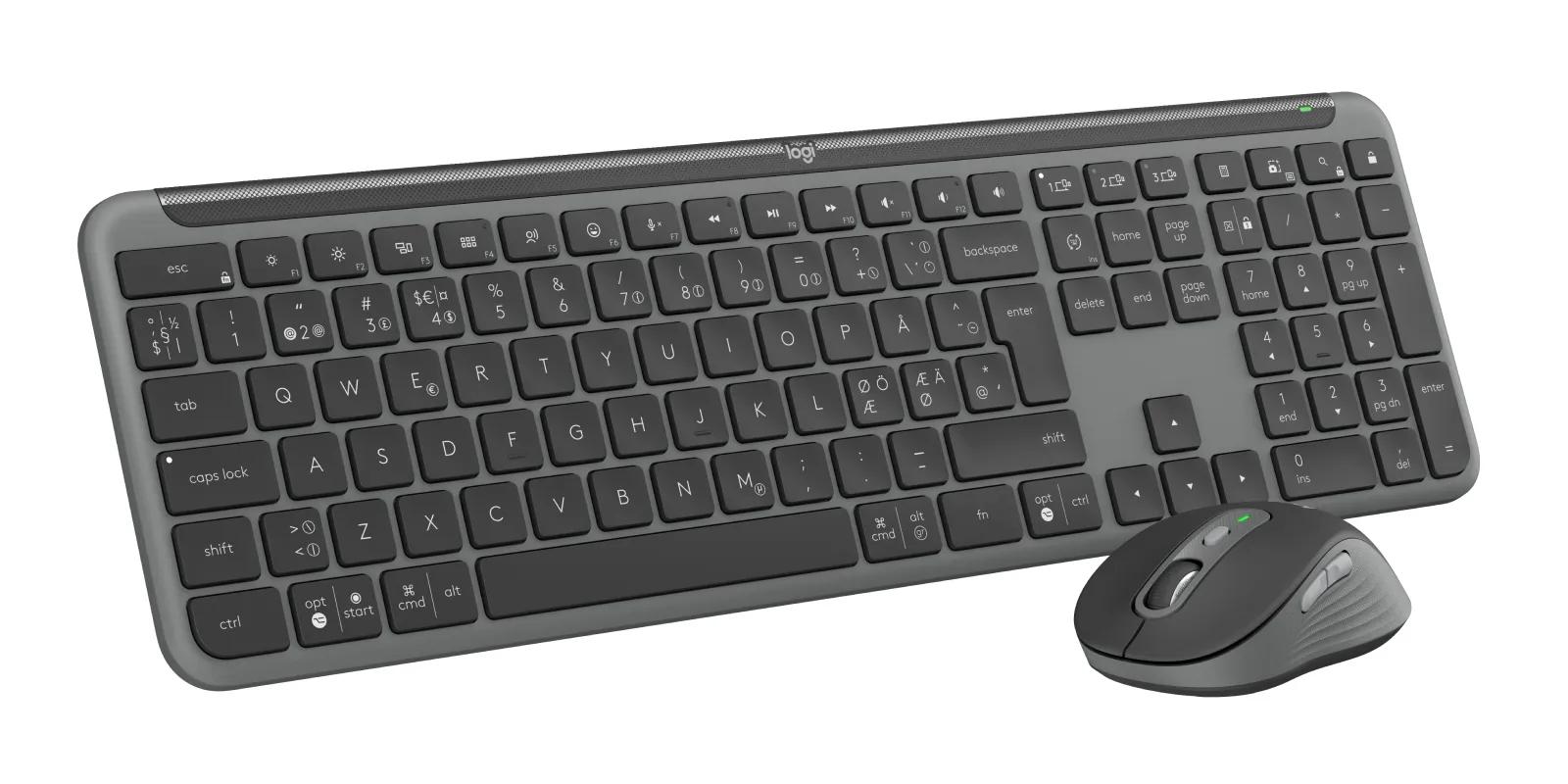 Logitech MK950 Signature Slim Business - tr&aring;dl&ouml;s tangentbord och mus, gr&aring;