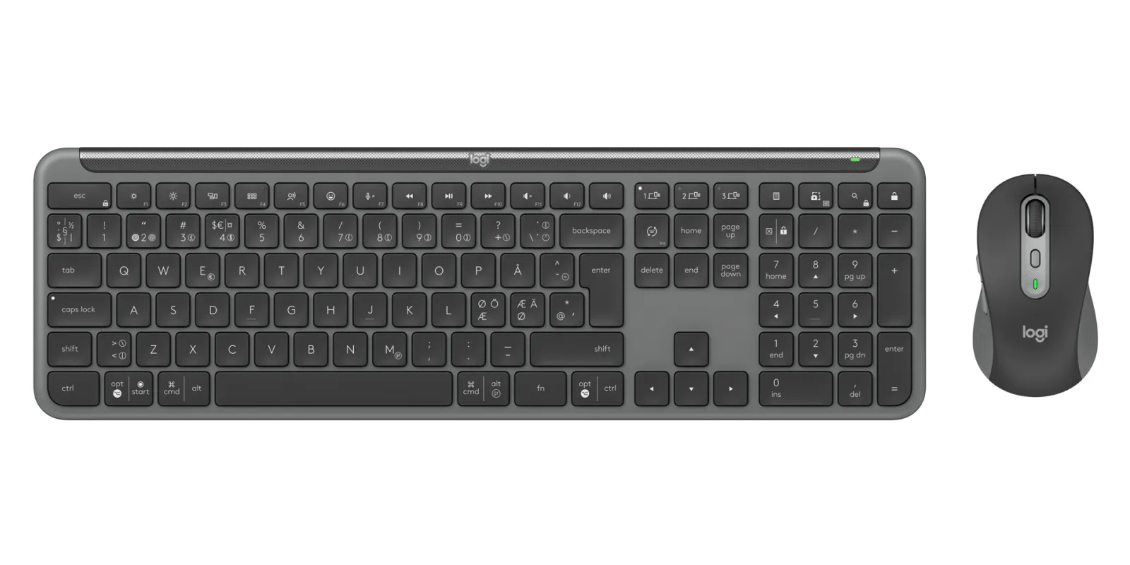 Logitech MK950 Signature Slim Business - tr&aring;dl&ouml;s tangentbord och mus, gr&aring;