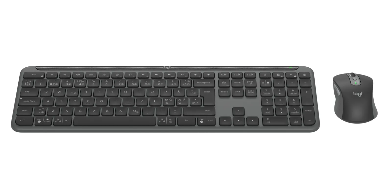 Logitech MK950 Signature Slim Business - tr&aring;dl&ouml;s tangentbord och mus, gr&aring;