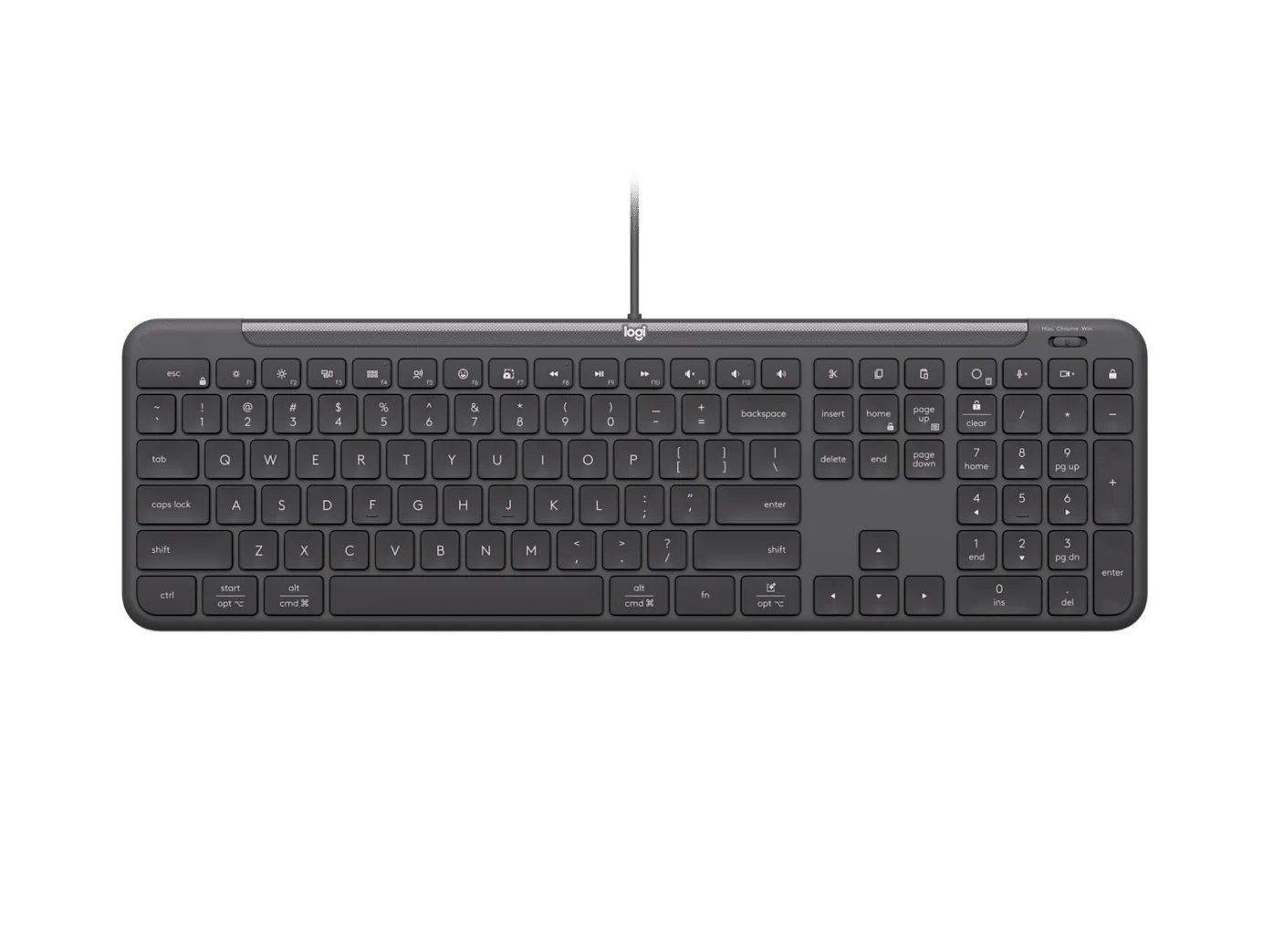 Logitech Signature Slim K620 for Business -n&auml;pp&auml;imist&ouml;, grafiitti