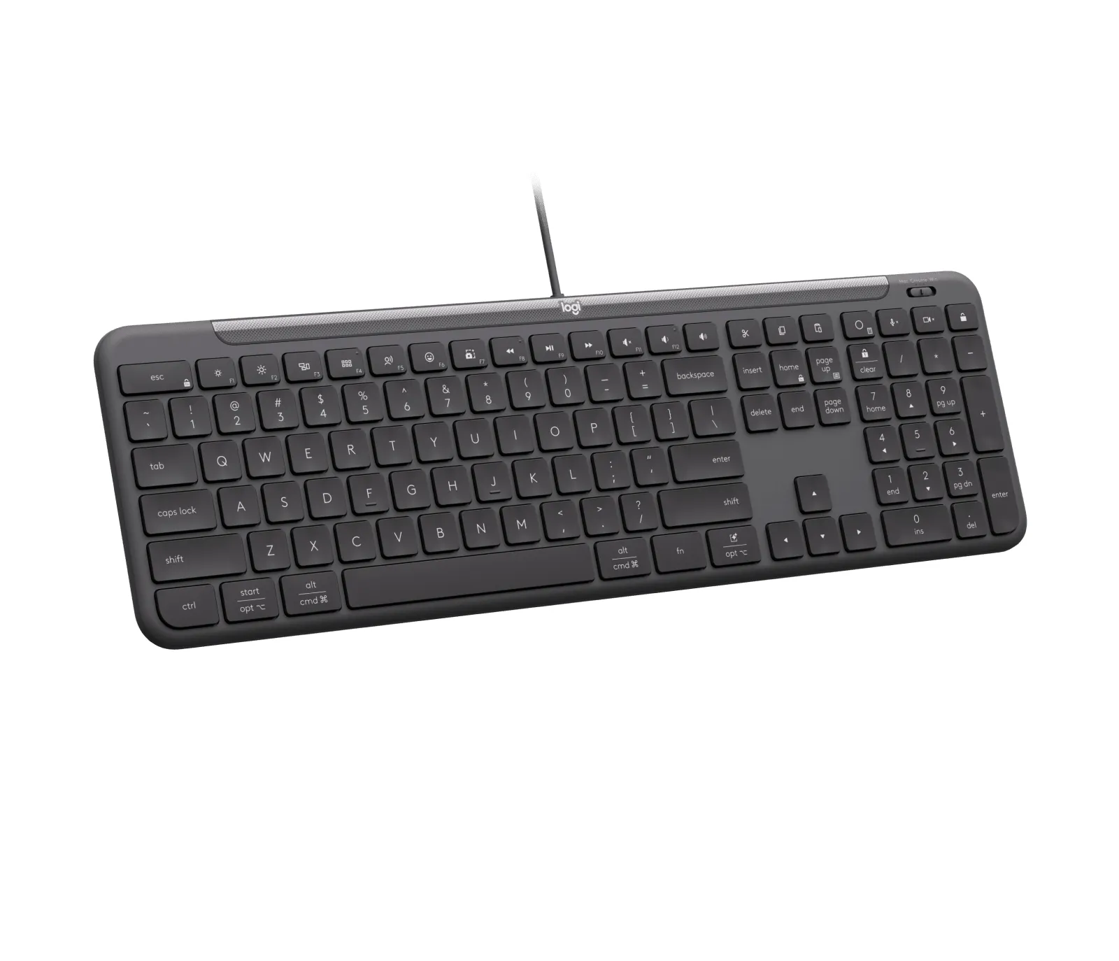 Logitech Signature Slim K620 for Business -n&auml;pp&auml;imist&ouml;, grafiitti